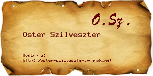 Oster Szilveszter névjegykártya